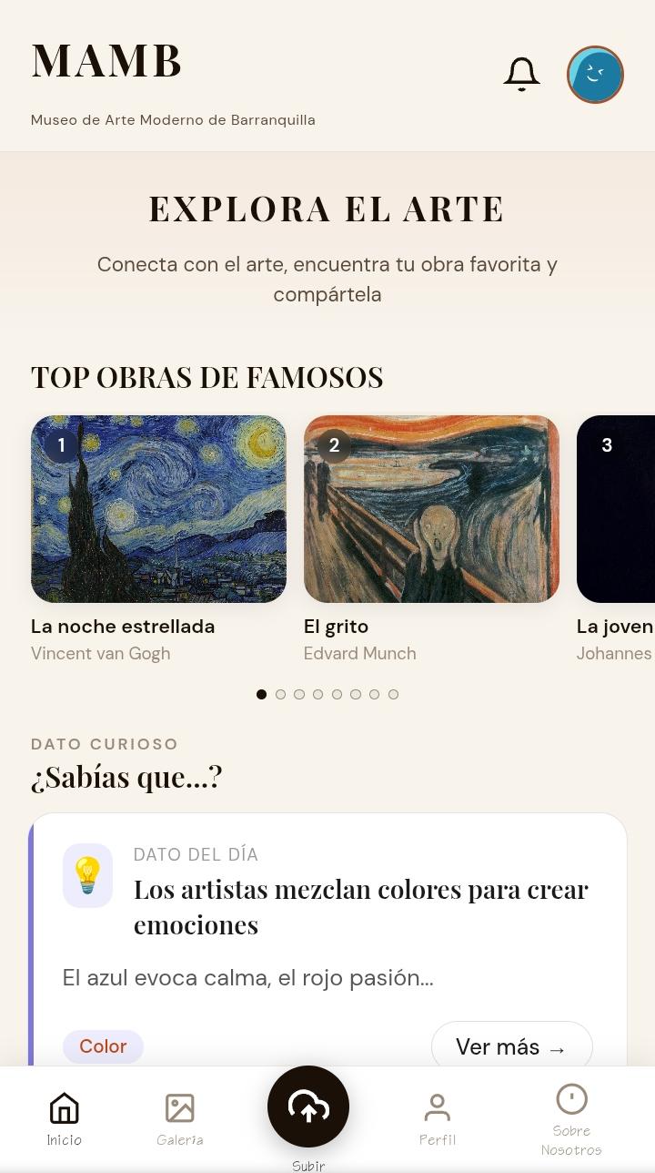 Pantalla de inicio